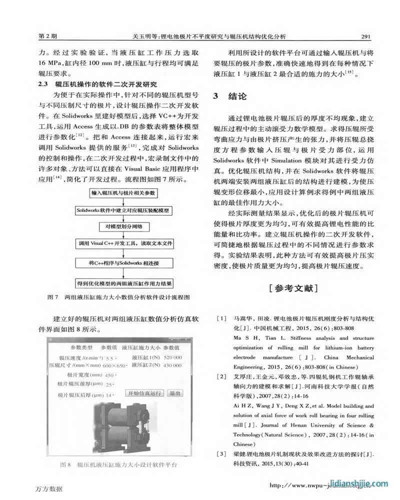 鋰電池極片不平度研究與輥壓機結構優化分析
