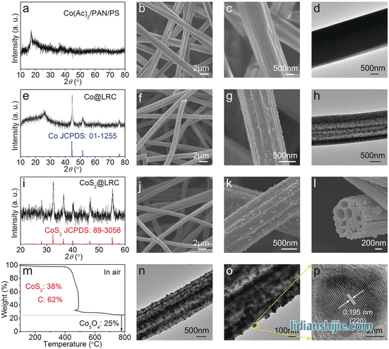  XRD�Q�FESEM�Q�TEM以及TGA表征