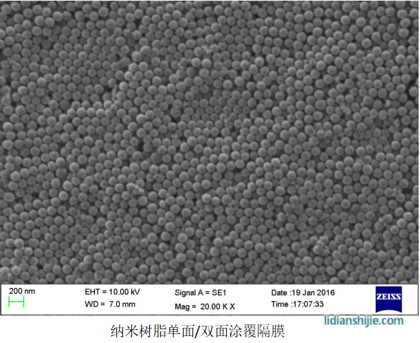 星源材質(zhì)納米樹脂涂覆隔膜